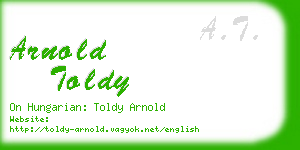 arnold toldy business card